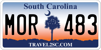 SC license plate MOR483