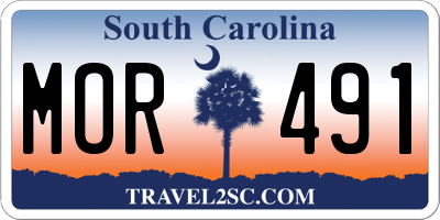 SC license plate MOR491