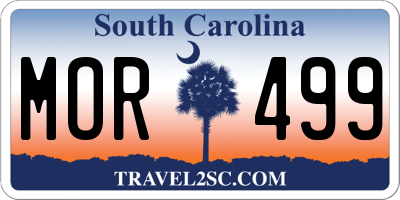 SC license plate MOR499