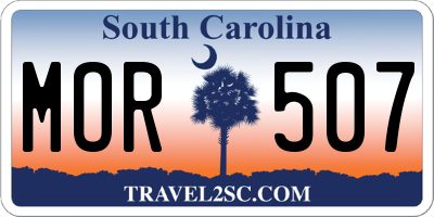SC license plate MOR507