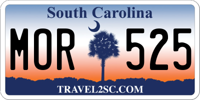 SC license plate MOR525