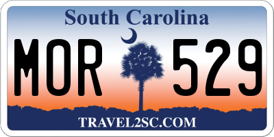 SC license plate MOR529
