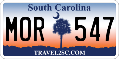 SC license plate MOR547