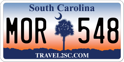 SC license plate MOR548