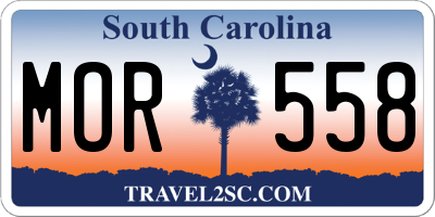SC license plate MOR558