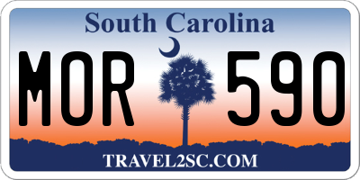 SC license plate MOR590