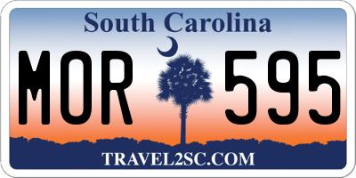 SC license plate MOR595