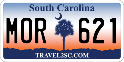 SC license plate MOR621
