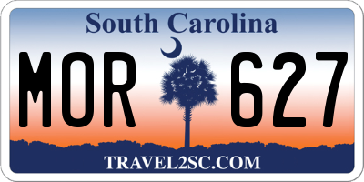 SC license plate MOR627