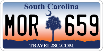 SC license plate MOR659