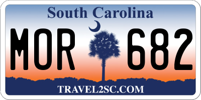 SC license plate MOR682