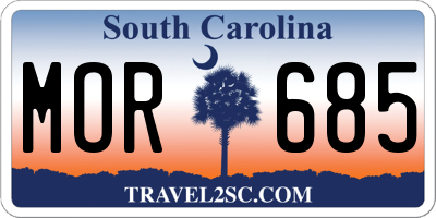 SC license plate MOR685