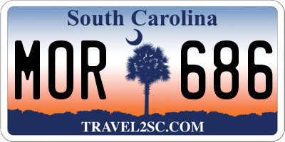 SC license plate MOR686