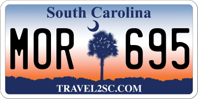 SC license plate MOR695