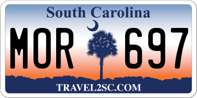 SC license plate MOR697