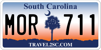 SC license plate MOR711