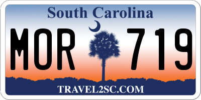 SC license plate MOR719
