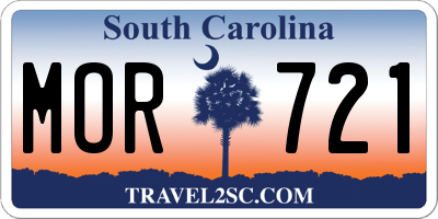 SC license plate MOR721