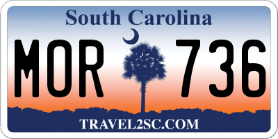 SC license plate MOR736