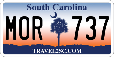 SC license plate MOR737