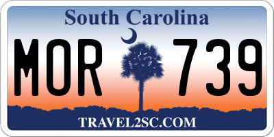 SC license plate MOR739