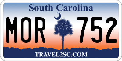 SC license plate MOR752
