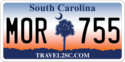 SC license plate MOR755