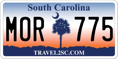 SC license plate MOR775