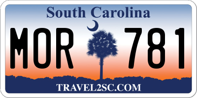 SC license plate MOR781