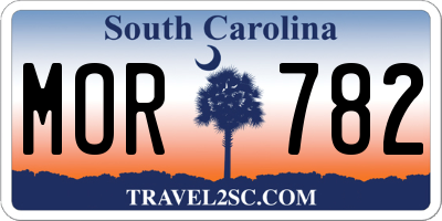 SC license plate MOR782
