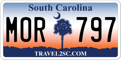 SC license plate MOR797