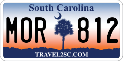 SC license plate MOR812