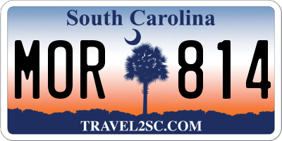SC license plate MOR814