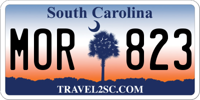 SC license plate MOR823