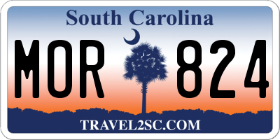 SC license plate MOR824