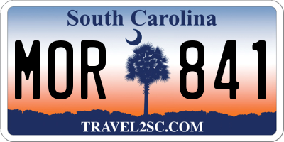 SC license plate MOR841