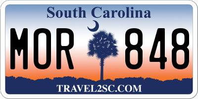 SC license plate MOR848