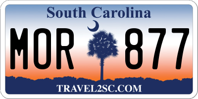 SC license plate MOR877