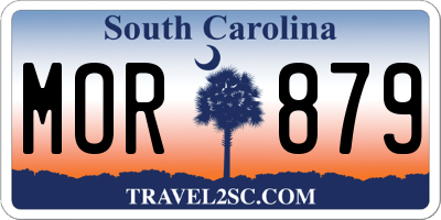 SC license plate MOR879
