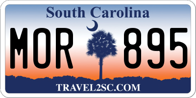 SC license plate MOR895