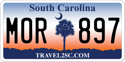 SC license plate MOR897