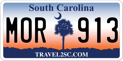 SC license plate MOR913