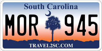 SC license plate MOR945