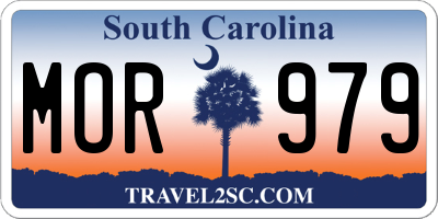 SC license plate MOR979
