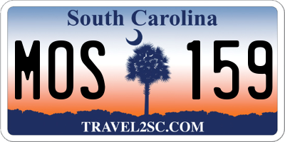 SC license plate MOS159
