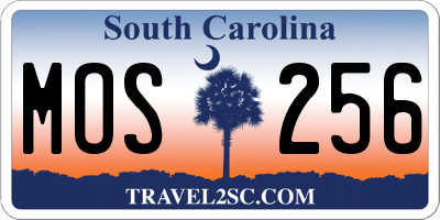 SC license plate MOS256