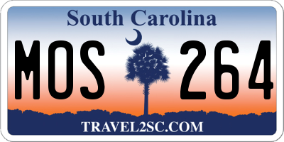 SC license plate MOS264