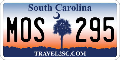 SC license plate MOS295