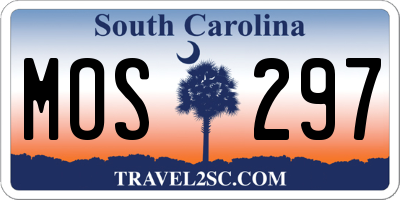 SC license plate MOS297