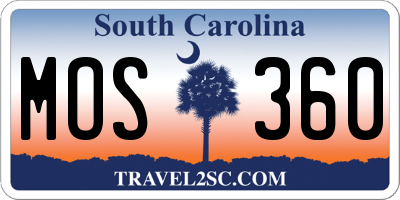 SC license plate MOS360